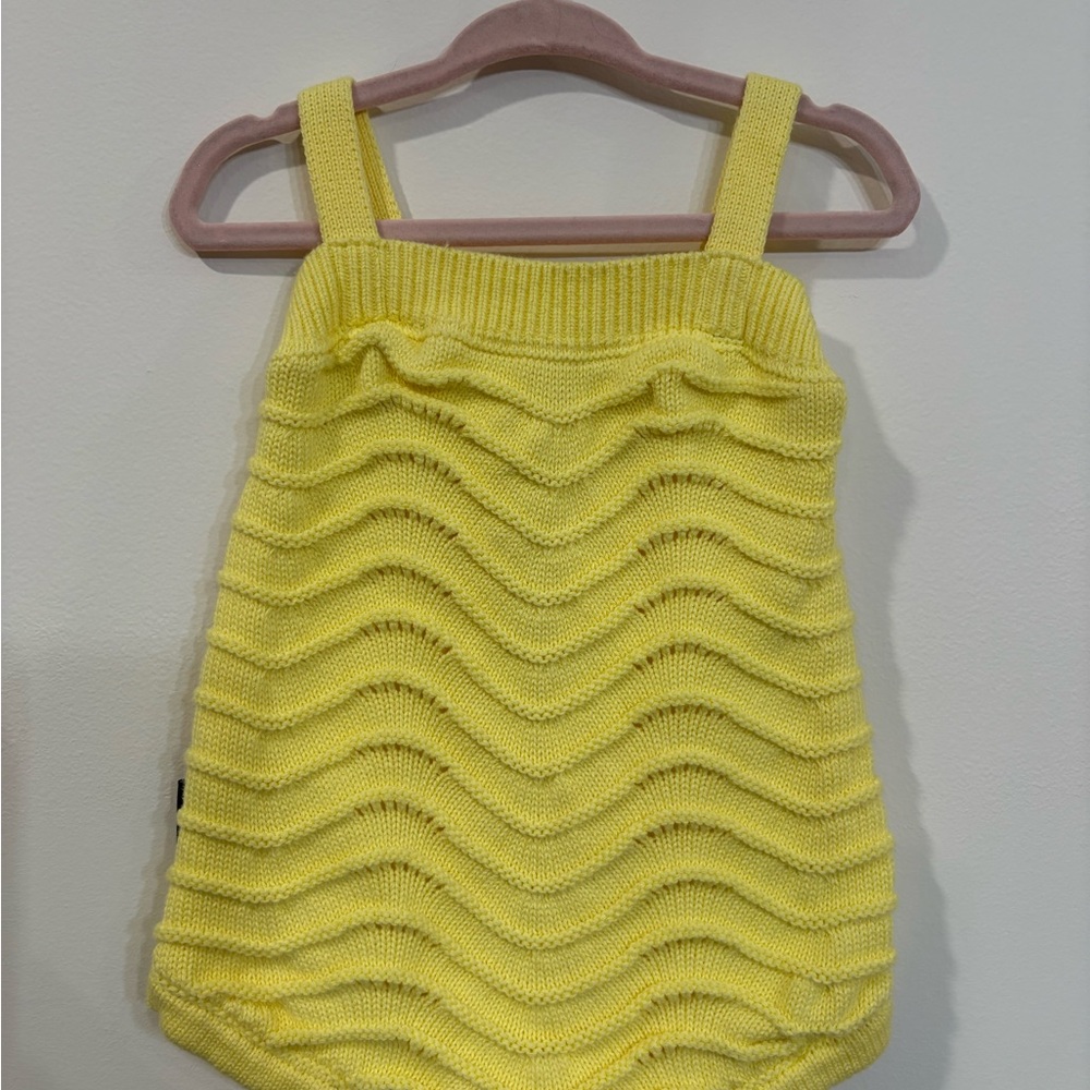 Yellow Knit Kids One Piece